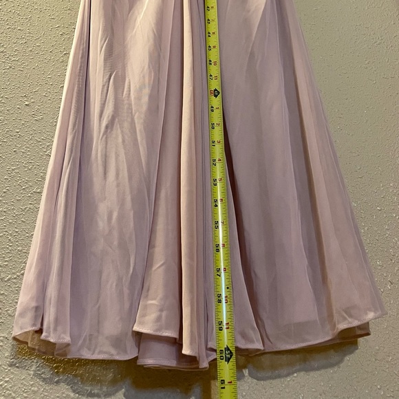 Sleeveless Long Mesh Dress with Corded Lace - Picture 9 of 12